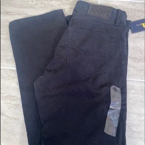 POLO RALPH LAUREN BLACK CANVAS JEANS 30 x 32 NWT